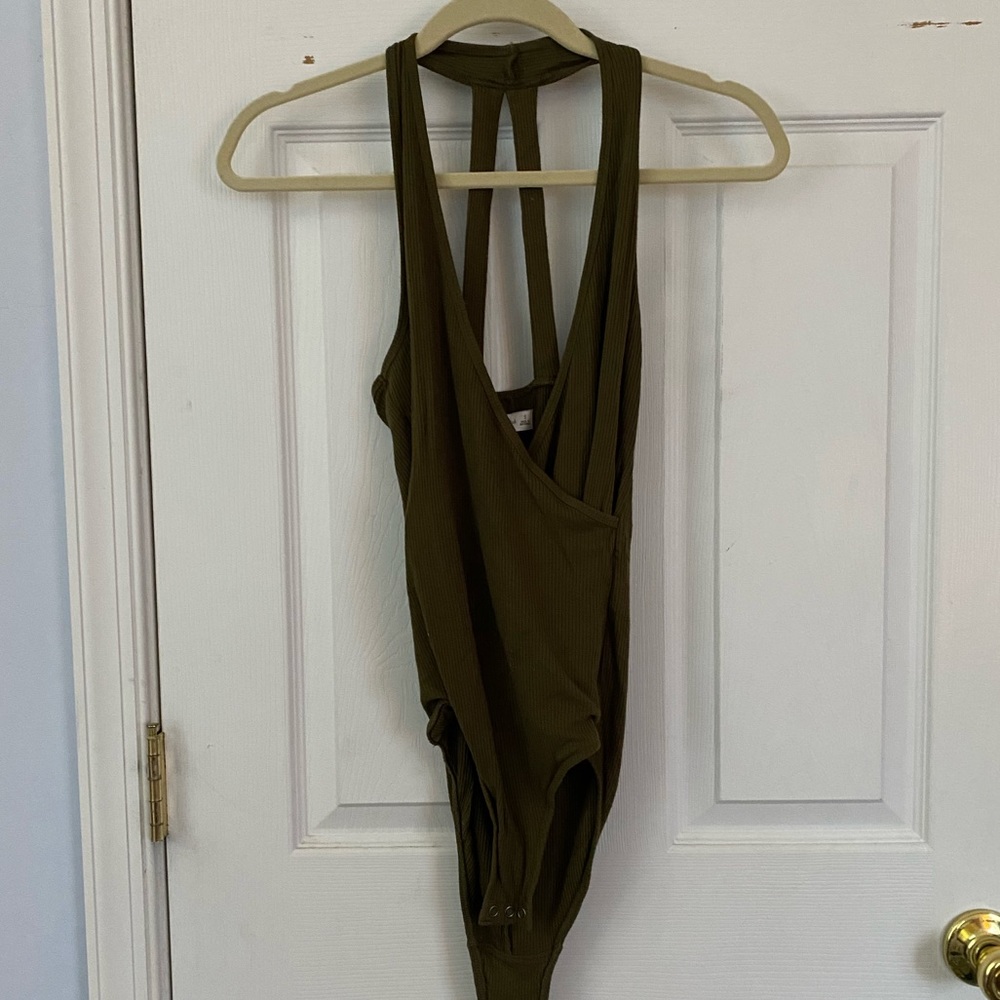 Abercrombie and Fitch Olive Green Bodysuit